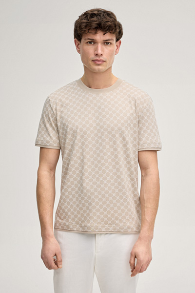 Cornflower T-Shirt Victormanuel in Beige