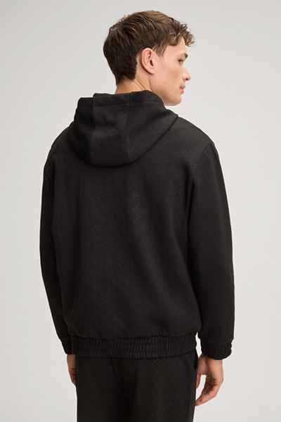 Cornflower Hoodie Sweatshirt Jacket Benizio in Black
