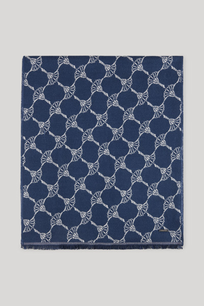 Felix Cornflower Scarf in a Navy Pattern