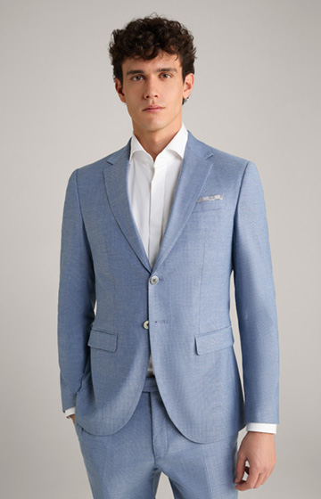 Damon Wedding Modular Jacket in Textured Light Blue