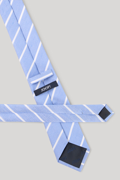 Krawatte in Hellblau/Weiß gestreift