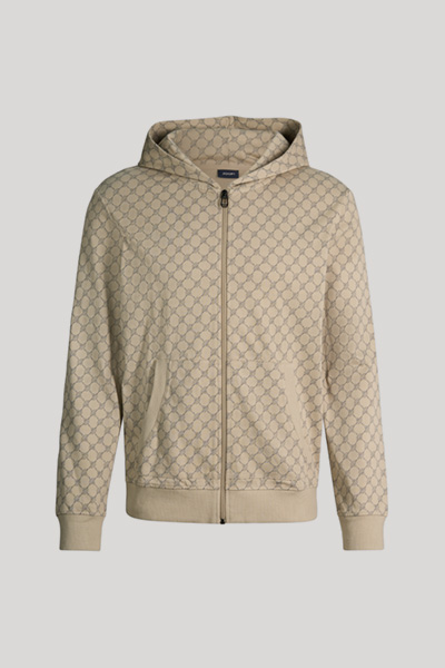 Cornflower Beige Hooded Sweatshirt Jacket