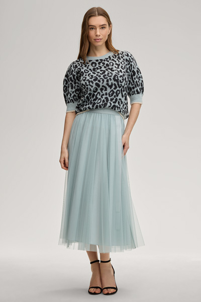 Pullover Kaston in Hellblau/Schwarz Leo