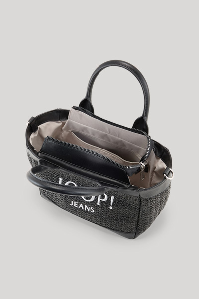 Leads to product detail page "Calduccio spiaggia yvette handbag in black"