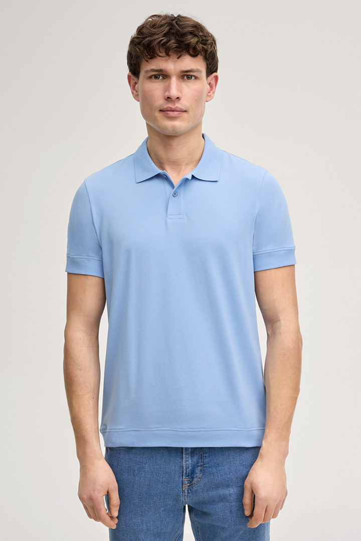 Führt zu Produktdetailseite „Poloshirt Cedricoa in Hellblau"