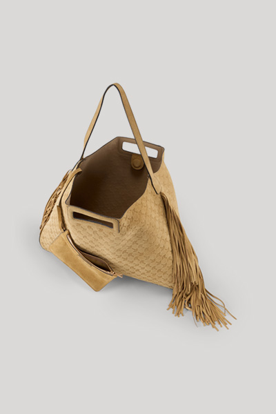 Leads to product detail page "Frangia dolce morgan handbag in brown"