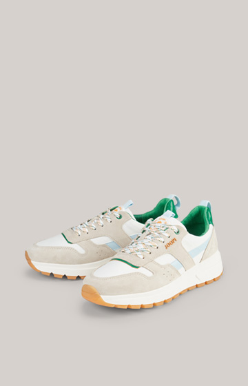 Retron New Hannis Trainers in White/Light Grey/Green