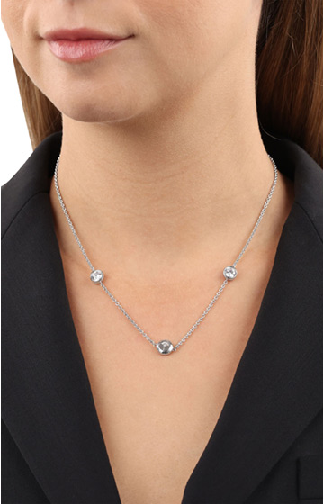 Zirconia necklace in silver