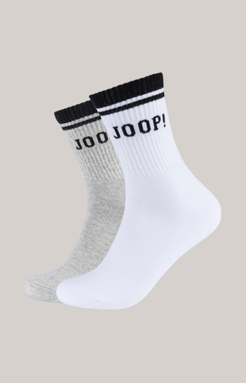 2-pack of Socks in White/Grey