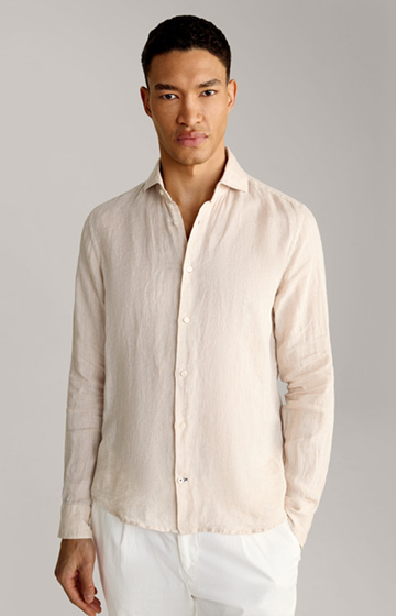 Pai Linen Shirt in Beige Marl