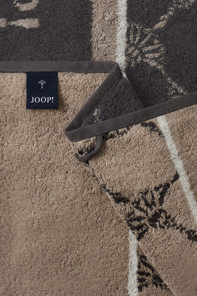 Führt zu Produktdetailseite „Handtuch JOOP! SAUNA in Graphit/Beige gemustert"