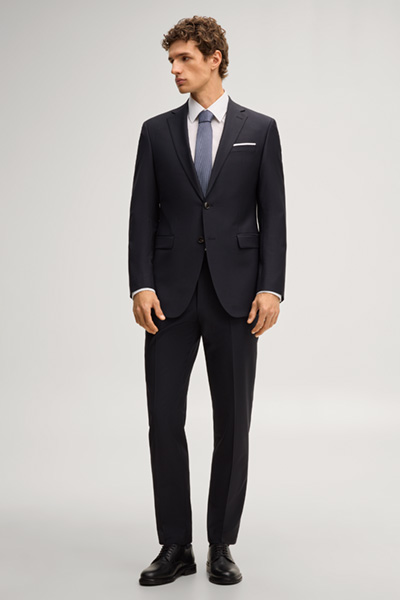 Prowadzi do strony produktu „Modułowe spodnie do garnituru Brad w kolorze granatowym"