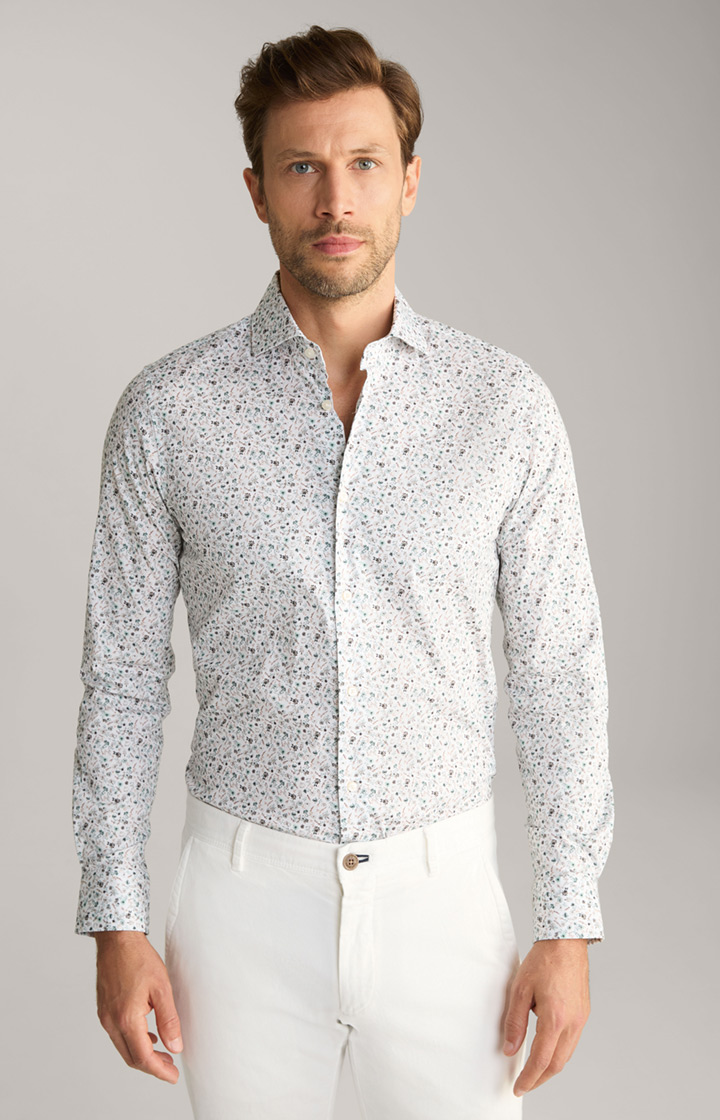 Pai Shirt in a White/Green Pattern