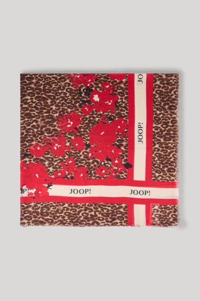 Adalia scarf in beige/brown leopard print