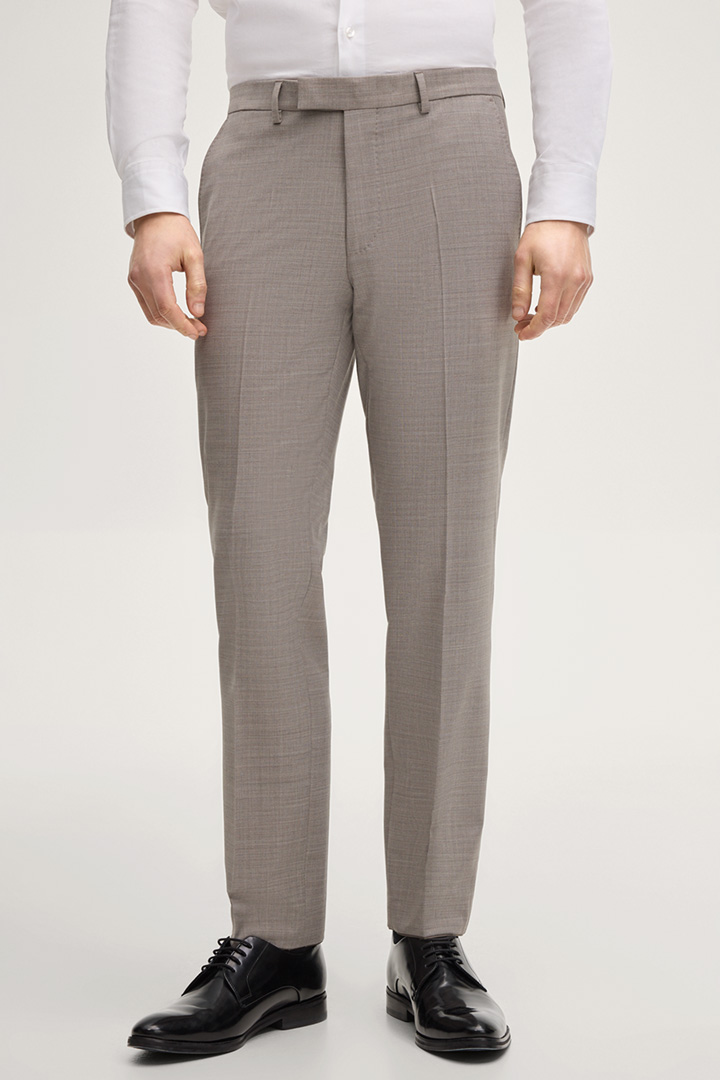 Führt zu Produktdetailseite „Baukasten-Anzughose Brad in Braun meliert"