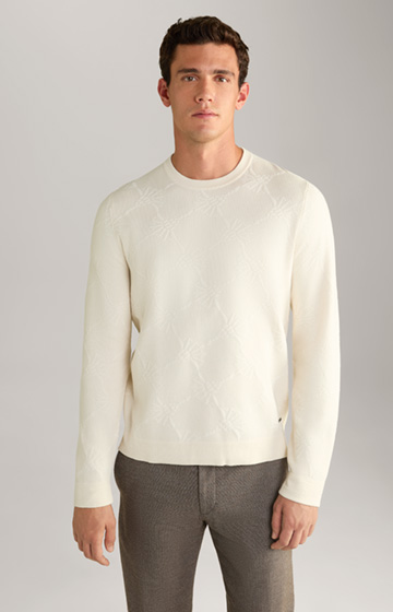 Cornflower-Sweatshirt Dublor in Creme