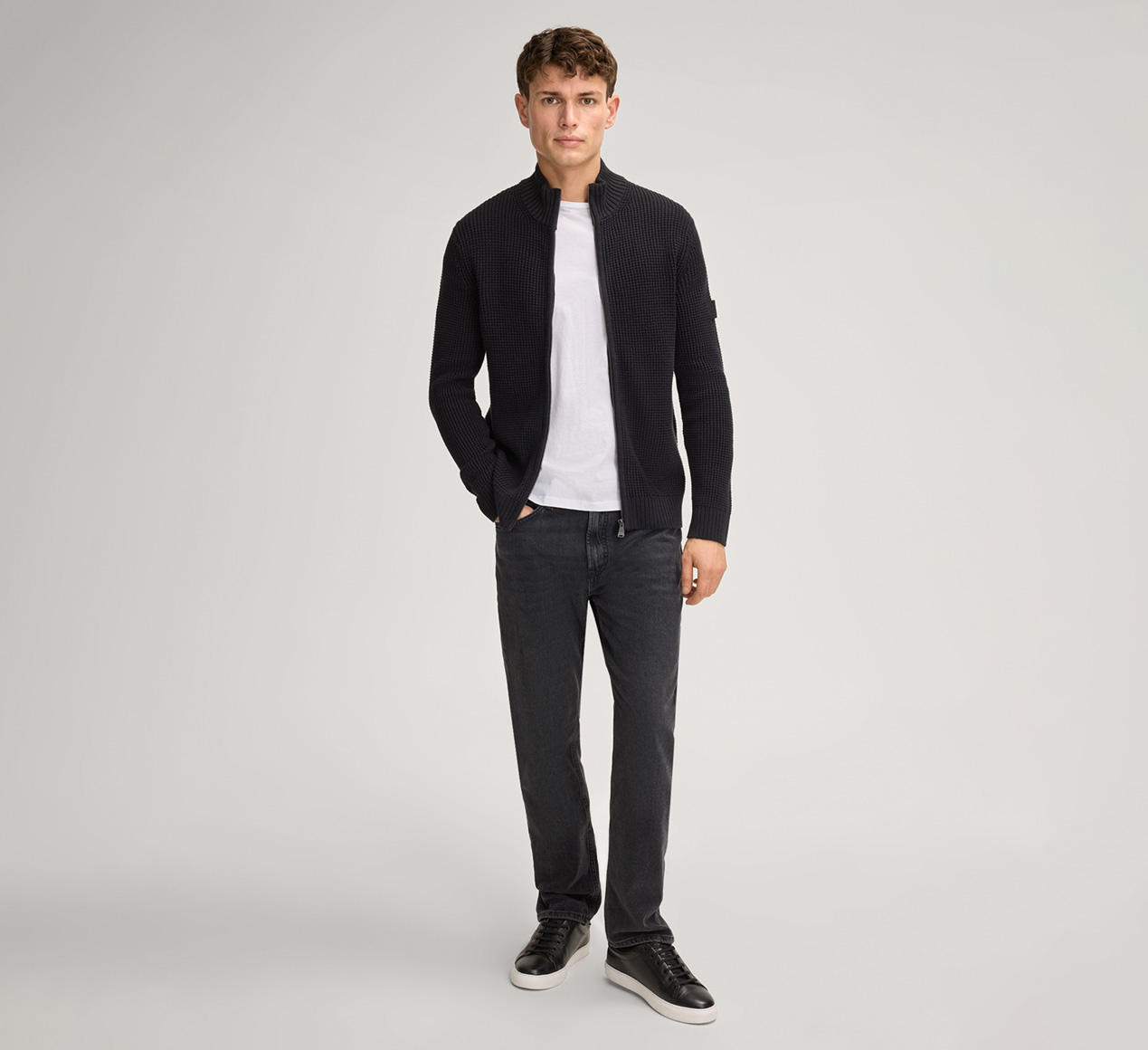 JOOP! presents the product Hajoros Cardigan in Black from the category Knitwear