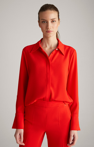 Crêpe Blouse in Red