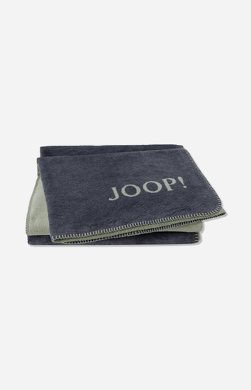 JOOP! MELANGE-DOUBLEFACE Blanket in Navy/Olive
