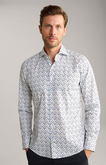 Pai Shirt in a Blue/Yellow Pattern