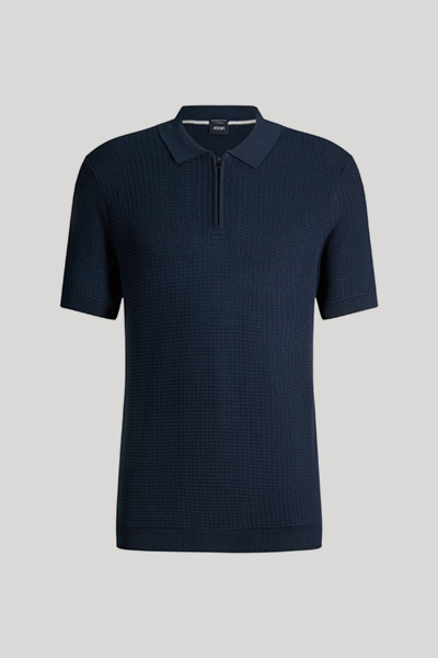 Vascor knitted polo shirt in navy