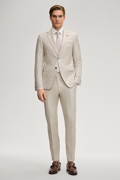 Baukasten-Anzughose Blayr in Sand