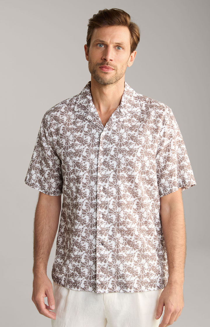 Kawai Shirt in a Brown and White Pattern