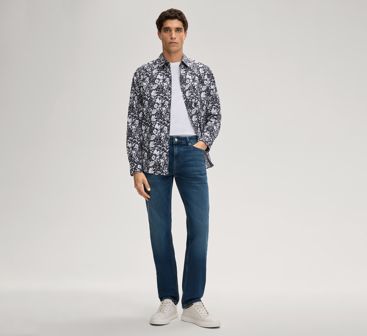 JOOP! presents the product Hansen Shirt in a Dark Blue Pattern from the category Shirts