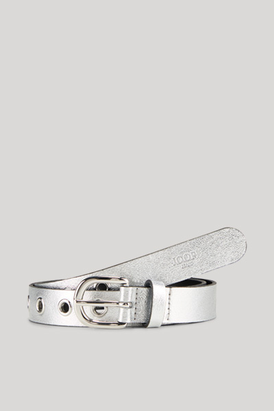 eyelet belt in silver