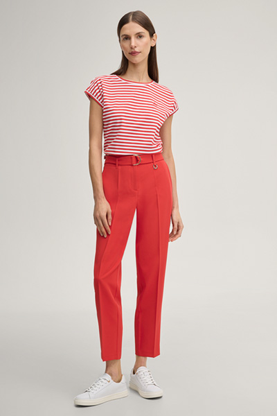 T-Shirt Tulia in Rot/Weiss gestreift