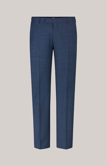 Brad Modular Suit Trousers in Blue Textured