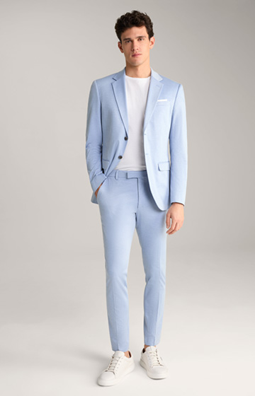 Damon-Gun Modular Jersey Suit in Light Blue