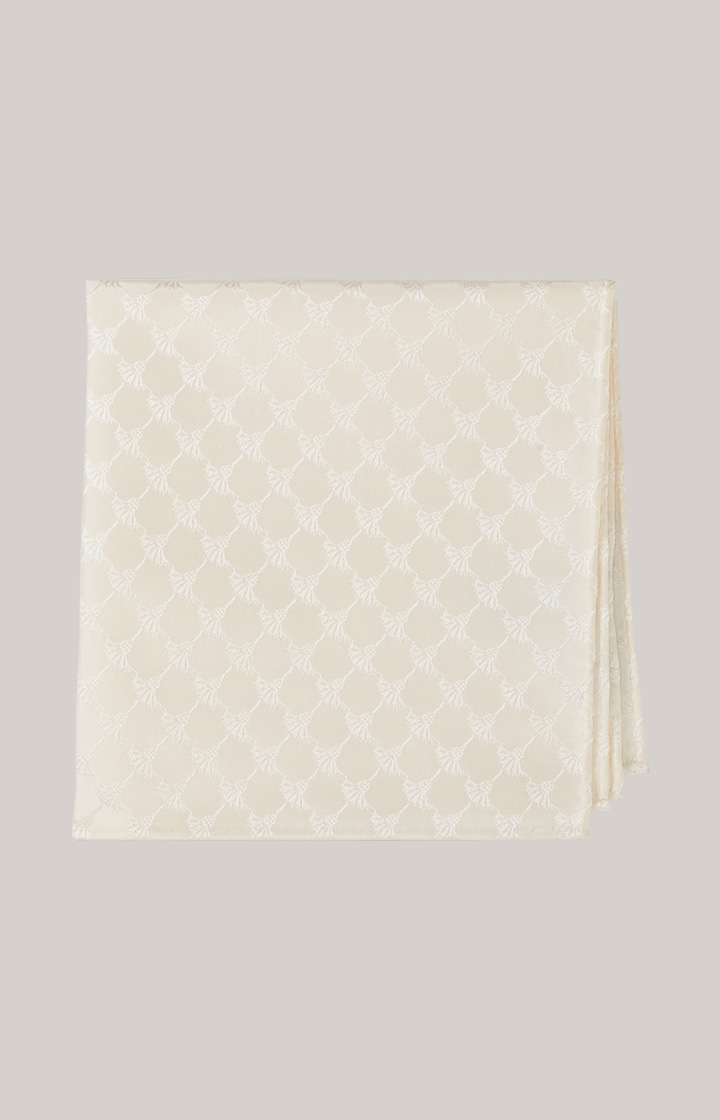 Silk Pocket Square in a Cream Pattern