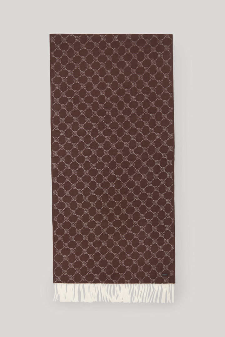 Leads to product detail page "Fabio Cornflower Scarf in a Brown/Beige Pattern"