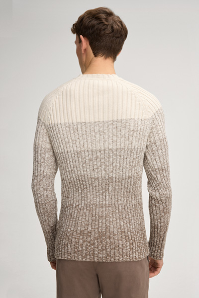 Pullover Maximilio in Creme/Braun meliert