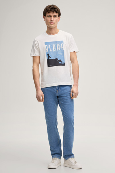 T-Shirt Lanakila in Offwhite