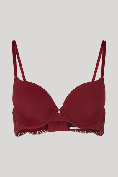 T-shirt Bra in Bordeaux-Red