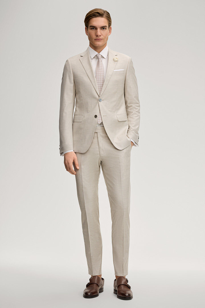 Führt zu Produktdetailseite „Baukasten-Anzughose Blayr in Sand"