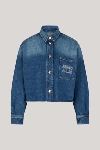 Udela Denim Blouse in Dark Blue