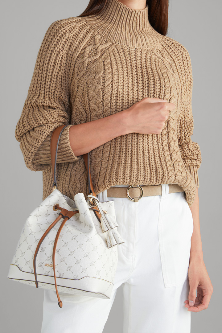 Führt zu Produktdetailseite „Bucket-Bag Cortina Franziska in Offwhite"