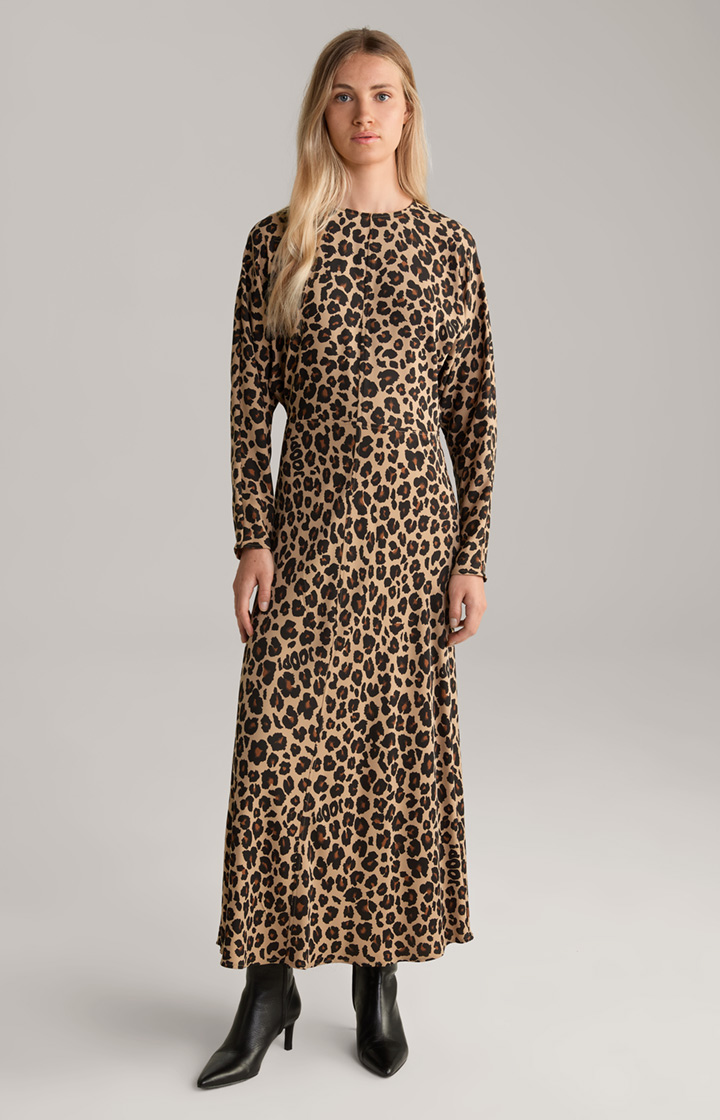 Leoprint-Kleid in Braun/Schwarz