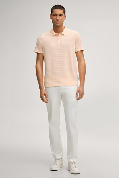 Jorge polo shirt in structured apricot