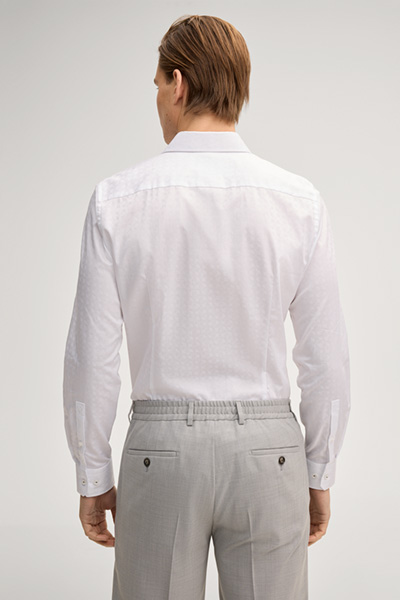 Pierce business shirt in white with pattern