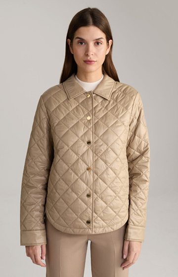 Ofelia Lightweight Quilted Jacket in Beige