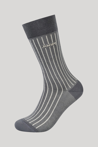 Leads to product detail page "2-pack of men's premium socks in grey/grey stripes"