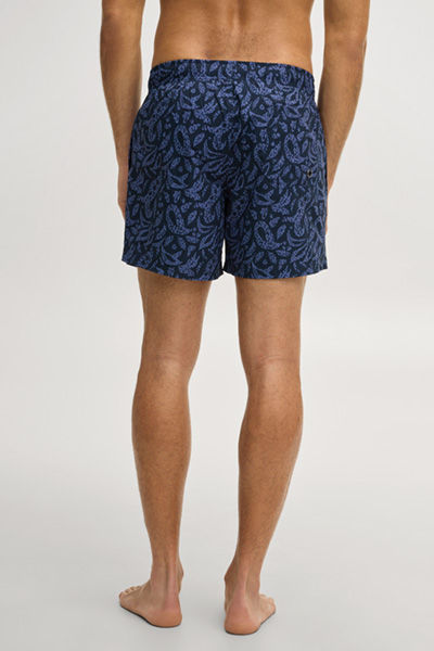 Swim shorts in navy/blue patterned