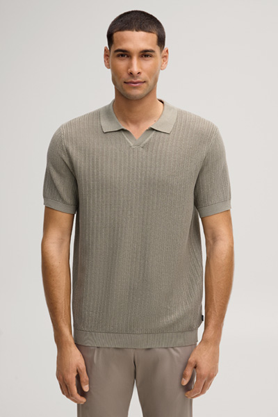 Dzianinowa koszulka polo Baoron w kolorze khaki