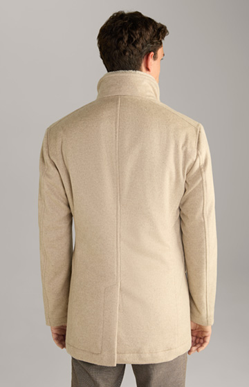 Wollmix-Jacke Gary in Beige