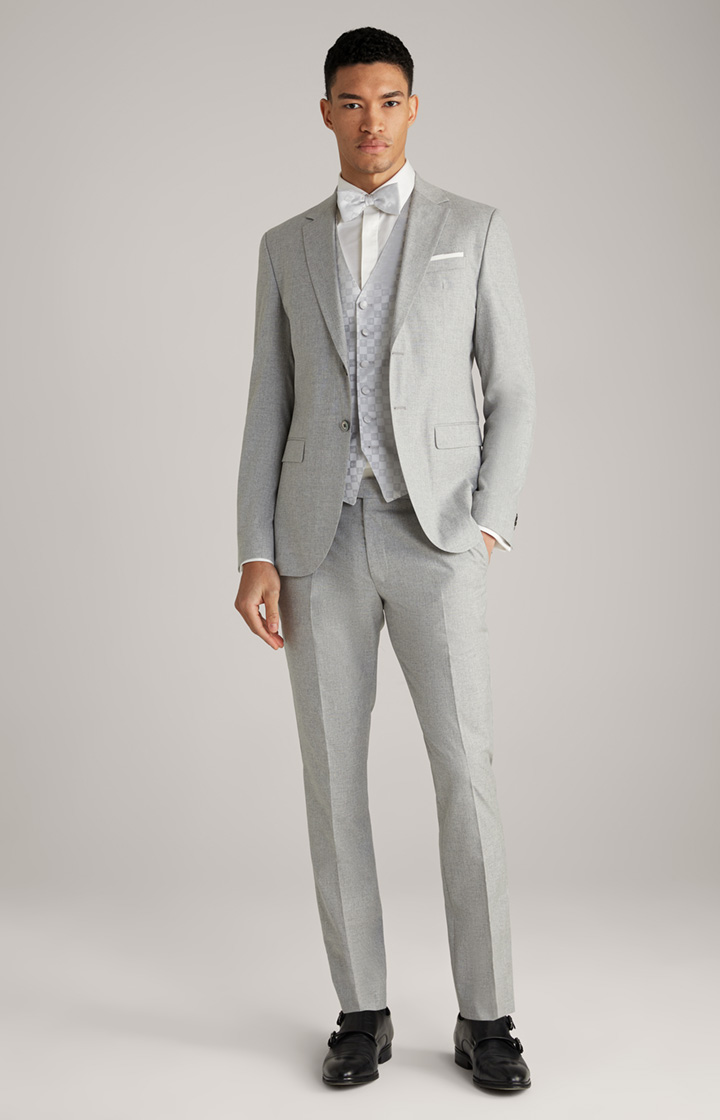 Damon-Gun Wedding Suit in Grey Melange