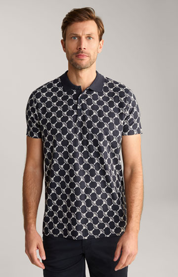 Thilo Polo Shirt in Patterned Navy